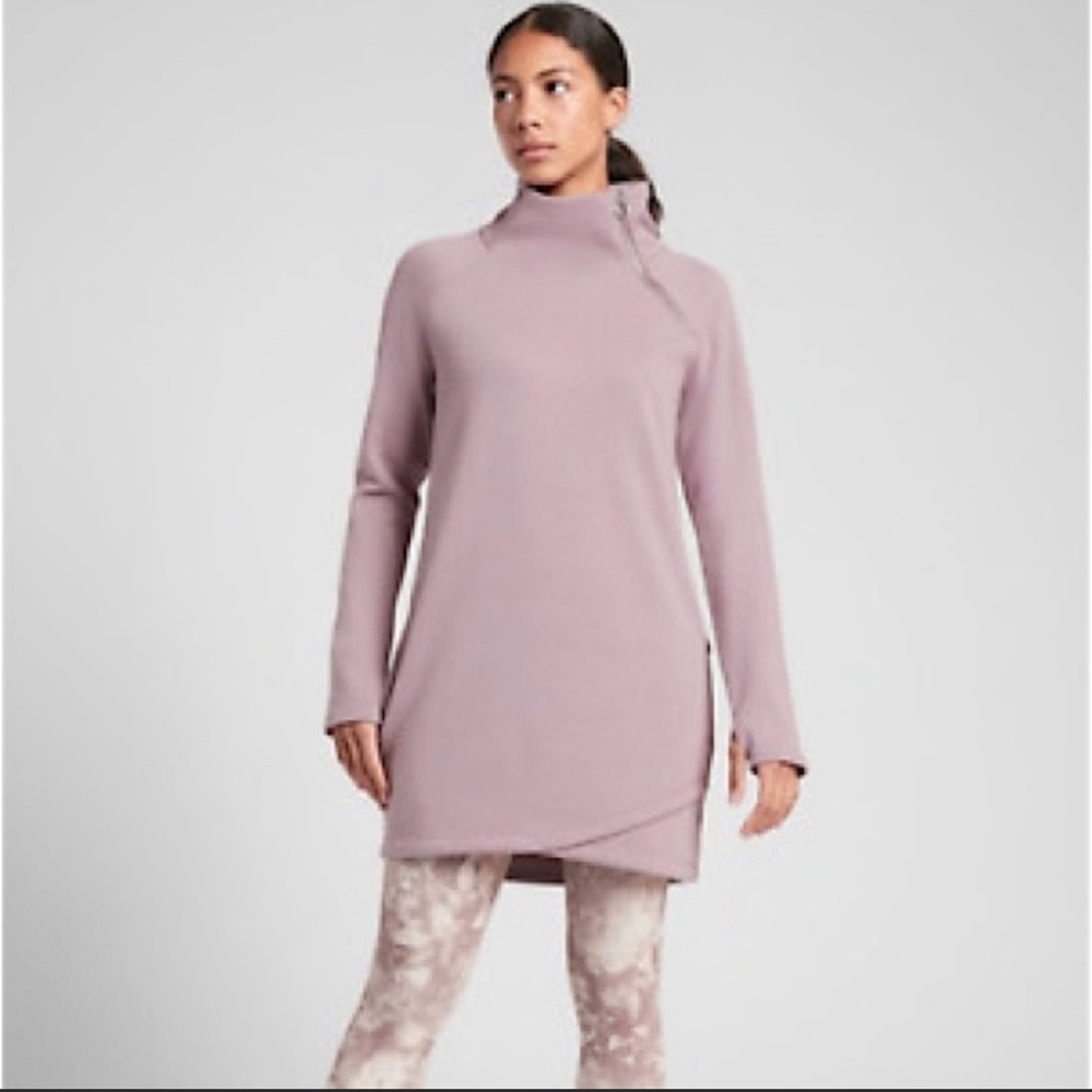 Athleta Cozy Karma asym dress- petite M
